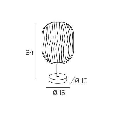 TENDER LUMETTO DA TAVOLA IN METALLO CON DIFFUSORE IN VETRO IN 6 FINITURE COLORE Top Light Illuminazione - Cristalensi Shop Onlin