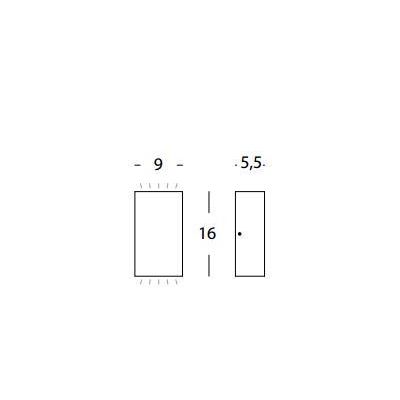 TRUMP APPLIQUE IN ALLUMINIO DUE COLORI A LED INTEGRATO SOSTITUIBILE 12W IP54 LUCE 3000K-4000K Sovil - Cristalensi Shop Online
