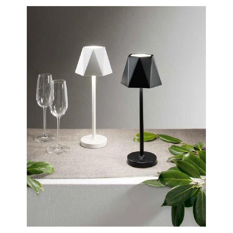 KATY LAMPADA DA TAVOLO IP54 CON BATTERIA RICARICABILE TOUCH DIMMER LED 3W LUCE 3000K 4 COLORI CRISTALENSI - Cristalensi Shop Onl