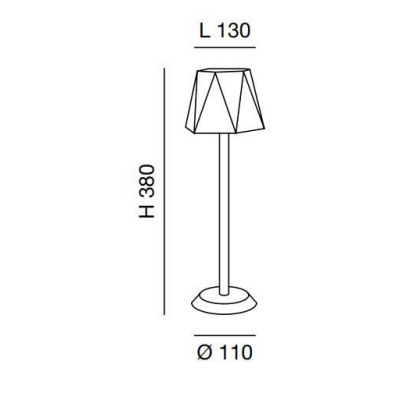 KATY LAMPADA DA TAVOLO IP54 CON BATTERIA RICARICABILE TOUCH DIMMER LED 3W LUCE 3000K 4 COLORI CRISTALENSI - Cristalensi Shop Onl