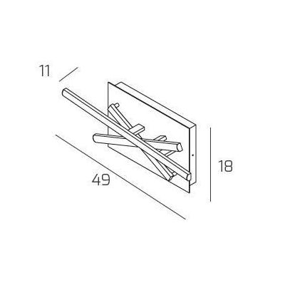 DNA LAMPADA DA PARETE MODERNA LED 30W LUCE 3000-4000K RETTANGOLARE BIANCA O ORO Top Light Illuminazione - Cristalensi Shop Onlin