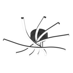 TORNADO PLAFONIERA MODERNA LED 45W LUCE 3000-4000K BACCHETTE ORIENTABILI 3 COLORI Top Light Illuminazione - Cristalensi Shop Onl