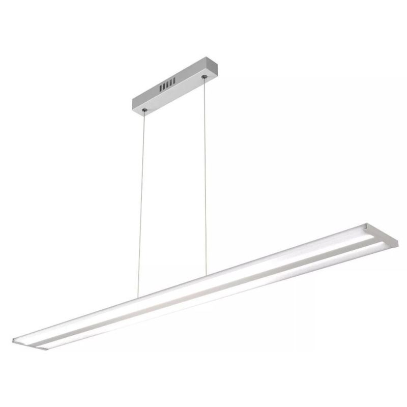 DOUBLE TRACK SOSPENSIONE LINEARE BIANCA O SILVER CON LED40W DIMMERABILE CON TELECOMANDO Top Light Illuminazione - Cristalensi Sh