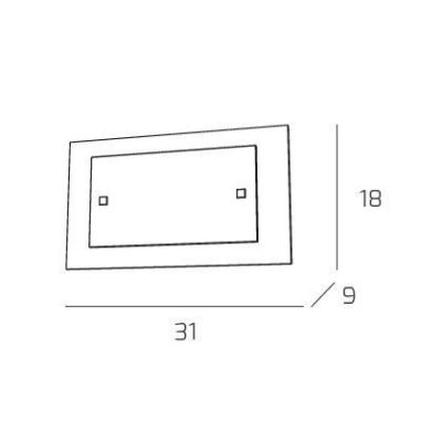 STRIPES APPLIQUE MODERNA CON VETRO SERIGRAFATO LARGHEZZA CM 30 LAMPADINA ATTACCO E27 Top Light Illuminazione - Cristalensi Shop