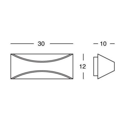 MOON GRANDE APPLIQUE DUE COLORI A LED INTEGRATO SOSTITUIBILE DA 12W IP65 Sovil - Cristalensi Shop Online