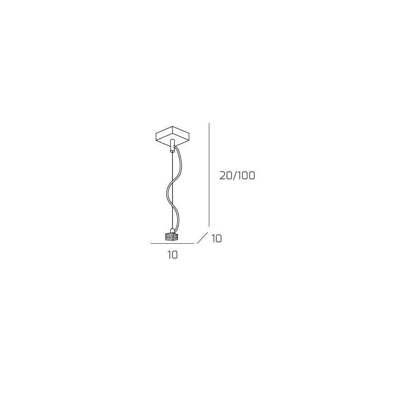METROPOLITAN SOSPENSIONE SINGOLA DIFFUSORE PICCOLO IN VETRO TRASPARENTE LAMPADINA G9 Top Light Illuminazione - Cristalensi Shop 