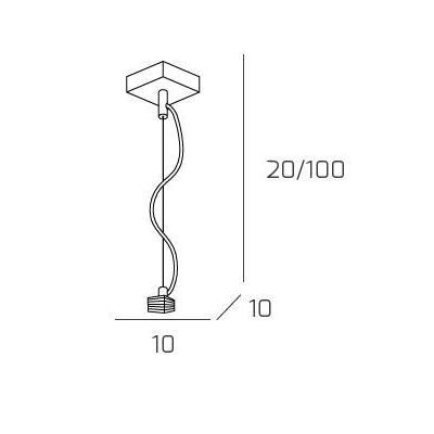 METROPOLITAN SOSPENSIONE SINGOLA DIFFUSORE PICCOLO IN VETRO TRASPARENTE LAMPADINA G9 Top Light Illuminazione - Cristalensi Shop 