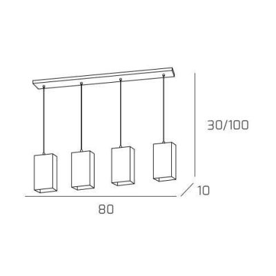 WILD SOSPENSIONE A BINARIO 4 LUCI CROMO DIFFUSORI IN VETRO MODERNA LAMPADINE 4XE27 Top Light Illuminazione - Cristalensi Shop On