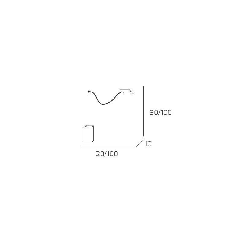 WILD SOSPENSIONE SINGOLA CON DECENTRO CROMO DIFFUSORE IN VETRO MODERNA LAMPADINA E27 Top Light Illuminazione - Cristalensi Shop 