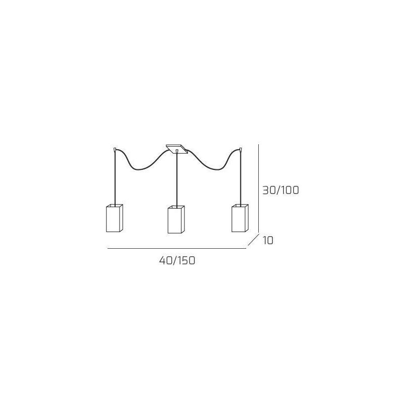 CRAZY SOSPENSIONE CON DECENTRO 3 LUCI CROMO DIFFUSORI IN VETRO OPACO LAMPADINE 3XE27 Top Light Illuminazione - Cristalensi Shop