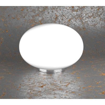 SOFT LAMPADA DA TAVOLO DIAMETRO CM 28 IN VETRO SOFFIATO BIANCO LATTE MODERNA Top Light Illuminazione - Cristalensi Shop Online