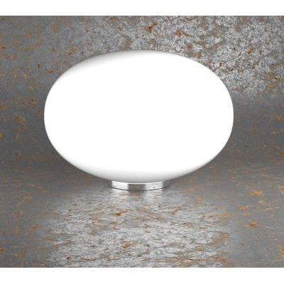 SOFT LAMPADA DA TAVOLO DIAMETRO CM 35 IN VETRO SOFFIATO BIANCO LATTE MODERNA Top Light Illuminazione - Cristalensi Shop Online