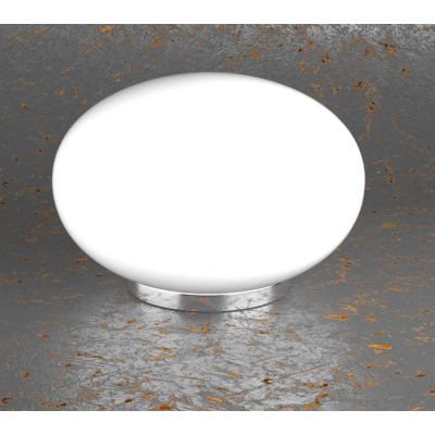 SOFT LAMPADA DA TAVOLO DIAMETRO CM 45 IN VETRO SOFFIATO BIANCO LATTE MODERNA Top Light Illuminazione - Cristalensi Shop Online