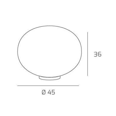 SOFT LAMPADA DA TAVOLO DIAMETRO CM 45 IN VETRO SOFFIATO BIANCO LATTE MODERNA Top Light Illuminazione - Cristalensi Shop Online