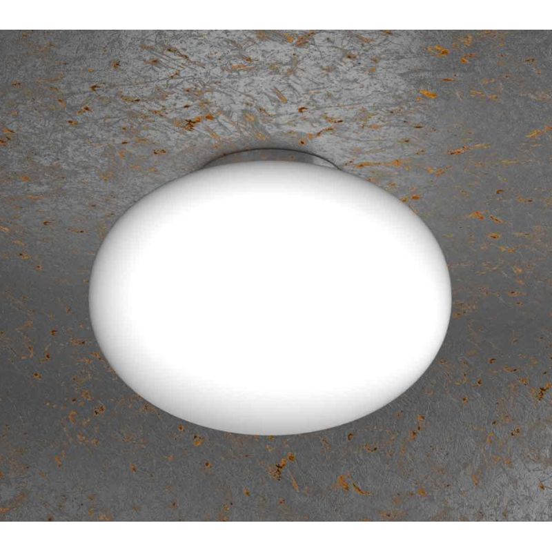 SOFT PLAFONIERA DIAMETRO CM 35 IN VETRO SOFFIATO BIANCO LATTE MODERNA Top Light Illuminazione - Cristalensi Shop Online