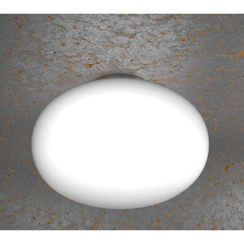 SOFT PLAFONIERA DIAMETRO CM 45 IN VETRO SOFFIATO BIANCO LATTE MODERNA Top Light Illuminazione - Cristalensi Shop Online