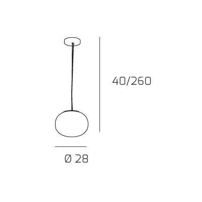 SOFT SOSPENSIONE SINGOLA DIAMETRO CM 28 IN VETRO SOFFIATO BIANCO LATTE MODERNA Top Light Illuminazione - Cristalensi Shop Online