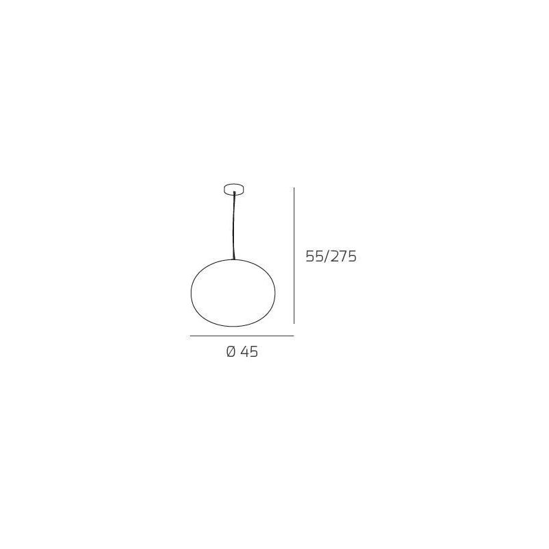 SOFT SOSPENSIONE SINGOLA DIAMETRO CM 45 IN VETRO SOFFIATO BIANCO LATTE MODERNA Top Light Illuminazione - Cristalensi Shop Online