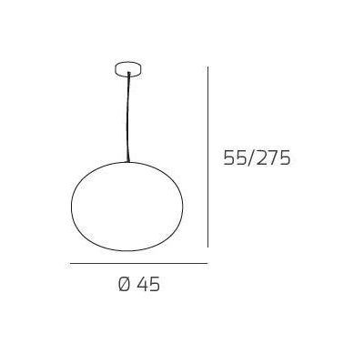 SOFT SOSPENSIONE SINGOLA DIAMETRO CM 45 IN VETRO SOFFIATO BIANCO LATTE MODERNA Top Light Illuminazione - Cristalensi Shop Online