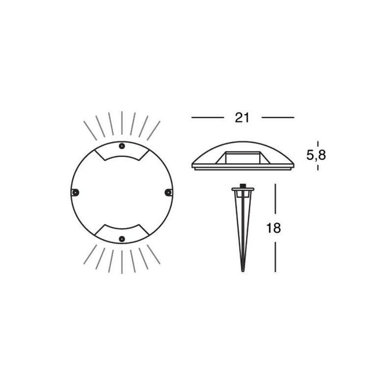 UPPER 2 CALPESTABILE SENZA SCASSO PICCHETTO INCLUSO LED 4W SOSTITUIBILE IP65 DI SOVIL Sovil - Cristalensi Shop Online