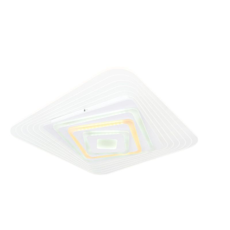 JOCELYN PLAFONIERA ORIGINALE 50x50 LED 40W RGB LUCE DIMMERABILE COMANDI VOCALI E TELECOMANDO INCLUSO Globo Lighting - Cristalens