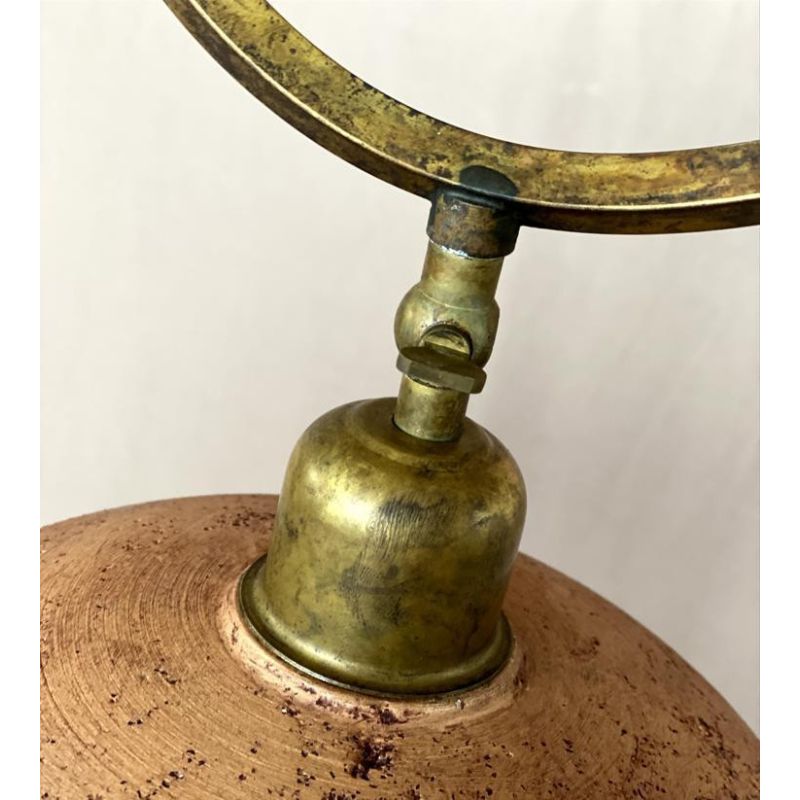 ETRUSCA SOSPENSIONE SINGOLA IN OTTONE INVECCHIATO E PIATTO IN TERRACOTTA MADE IN ITALY CRISTALENSI OTTONE - Cristalensi Shop Onl