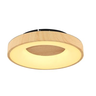 JOLLI PLAFONIERA ROTONDA DIAMETRO 40 CM EFFETTO LEGNO LED 30W LUCE DIMMERABILE CON TELECOMANDO Globo Lighting - Cristalensi Shop