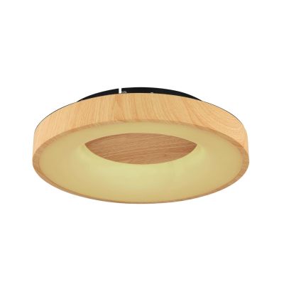 JOLLI PLAFONIERA ROTONDA DIAMETRO 40 CM EFFETTO LEGNO LED 30W LUCE DIMMERABILE CON TELECOMANDO Globo Lighting - Cristalensi Shop
