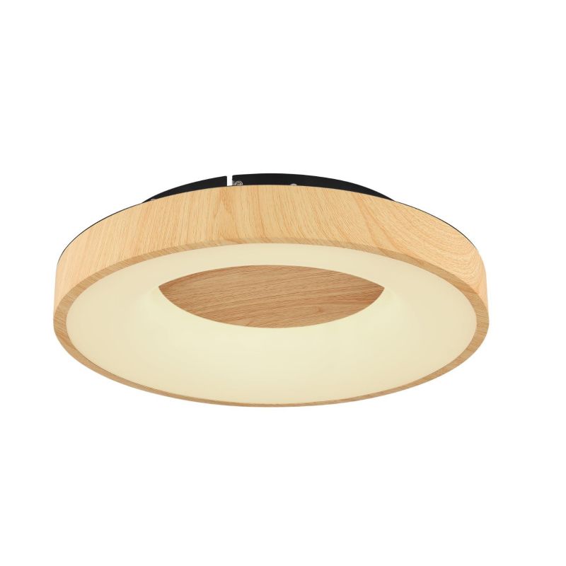JOLLI PLAFONIERA ROTONDA DIAMETRO 40 CM EFFETTO LEGNO LED 30W LUCE DIMMERABILE CON TELECOMANDO Globo Lighting - Cristalensi Shop