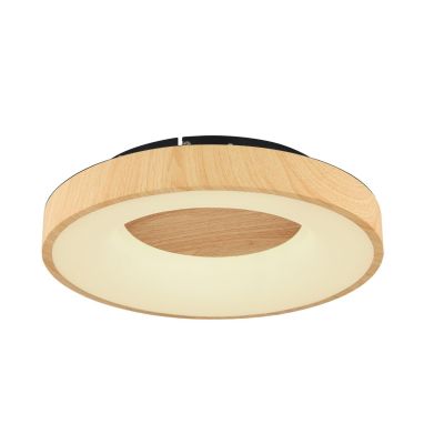 JOLLI PLAFONIERA ROTONDA DIAMETRO 40 CM EFFETTO LEGNO LED 30W LUCE DIMMERABILE CON TELECOMANDO Globo Lighting - Cristalensi Shop