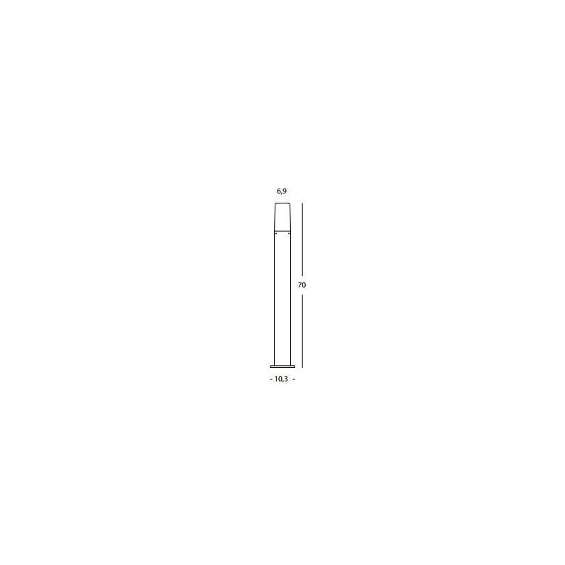 STEM PALO PER ESTERNO H70 IN ALLUMINIO COLORE ANTRACITE E DIFFUSORE BIANCO LATTE Sovil - Cristalensi Shop Online