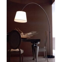 BOING PIANTANA LAMPADA DA TERRA AD ARCO IN METALLO NICHEL SPAZZOLATO Illuminando - Cristalensi Shop Online 2