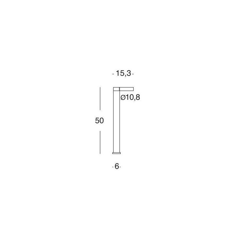 DOT LED PALO PER ESTERNO H50 CM ANTRACITE LED INTEGRATO 10W DIREZIONABILE Sovil - Cristalensi Shop Online