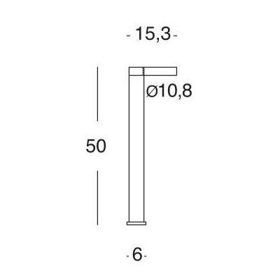 DOT LED PALO PER ESTERNO H50 CM ANTRACITE LED INTEGRATO 10W DIREZIONABILE Sovil - Cristalensi Shop Online