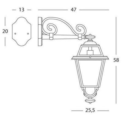 ELEGANCE APPLIQUE LANTERNA PER ESTERNO IN ALLUMINIO ANTRACITE E DIFFUSORI IN VETRO Sovil - Cristalensi Shop Online