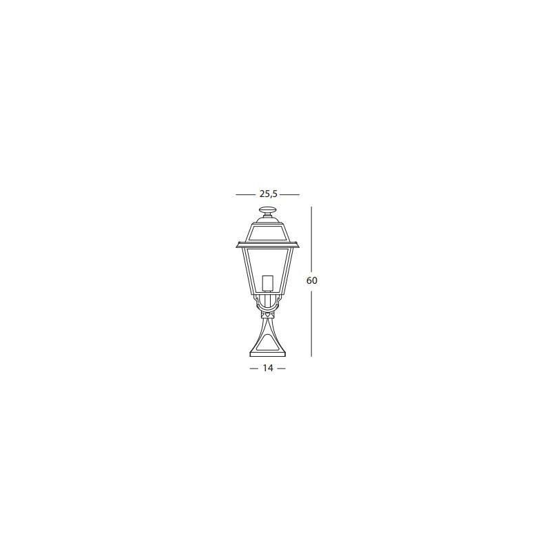 ELEGANCE PALO PER ESTERNO H60 IN ALLUMINIO ANTRACITE E DIFFUSORI IN VETRO Sovil - Cristalensi Shop Online