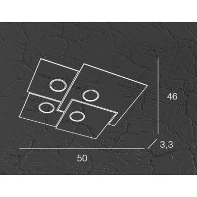 PLATE PLAFONIERA 4 LUCI IN METALLO QUATTRO COLORI CON LAMPADINE LED SOSTITUIBILI Top Light Illuminazione - Cristalensi Shop Onli