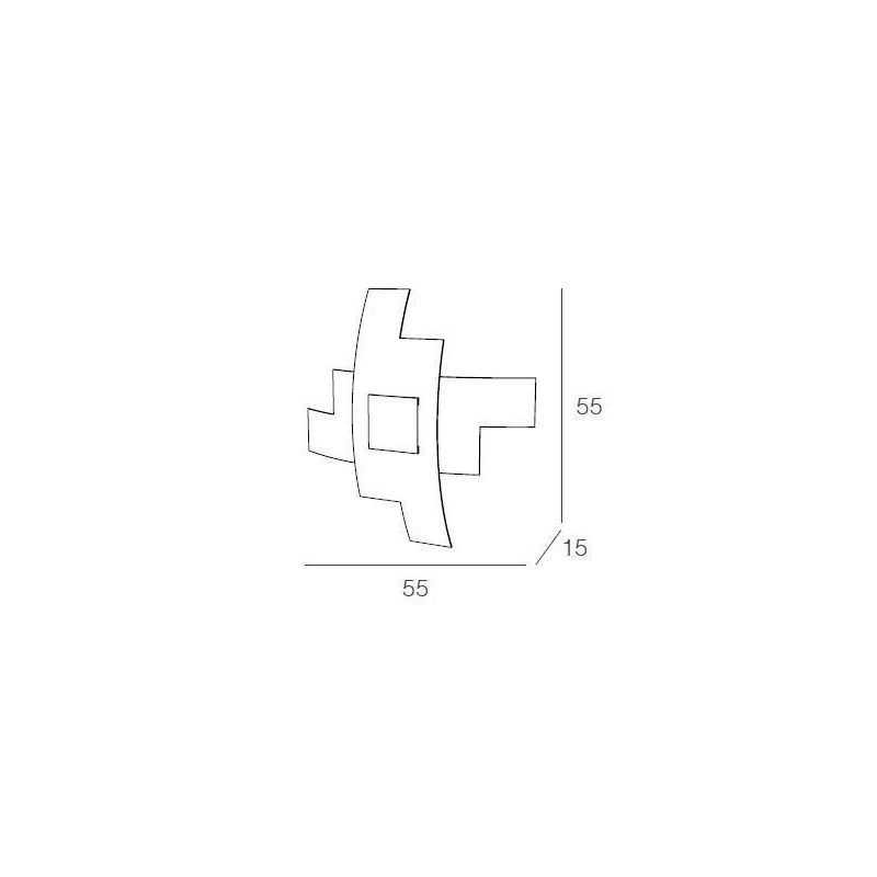 TETRIS COLOR PLAFONIERA IN VETRO BIANCO CON INSERTO DI METALLO IN VARI COLORI Top Light Illuminazione - Cristalensi Shop Online