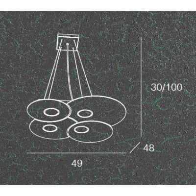 CLOUD SOSPENSIONE DOPPIA ILLUMINAZIONE 6 LUCI IN METALLO 3 COLORI LAMPADINE ATTACCO GX53 Top Light Illuminazione - Cristalensi S