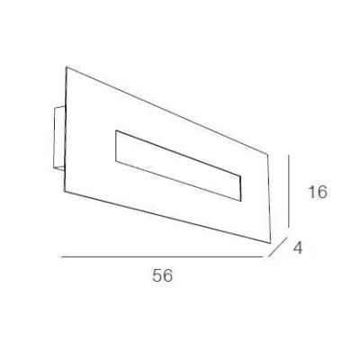 WALLY APPLIQUE 60 CM IN METALLO VERNICIATO 4 COLORI A LED 20W LAMPADINA SOSTITUIBILE Top Light Illuminazione - Cristalensi Shop 