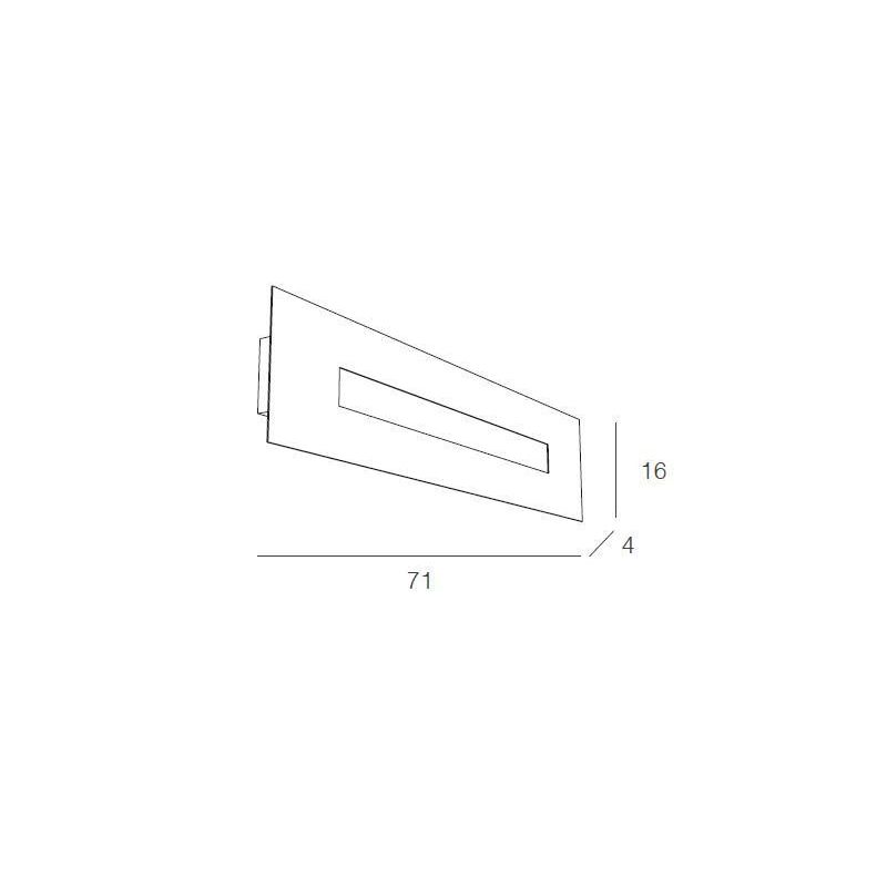 WALLY APPLIQUE 71 CM IN METALLO VERNICIATO 4 COLORI A LED 30W LAMPADINA SOSTITUIBILE Top Light Illuminazione - Cristalensi Shop 