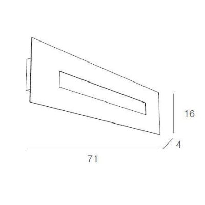 WALLY APPLIQUE 71 CM IN METALLO VERNICIATO 4 COLORI A LED 30W LAMPADINA SOSTITUIBILE Top Light Illuminazione - Cristalensi Shop 