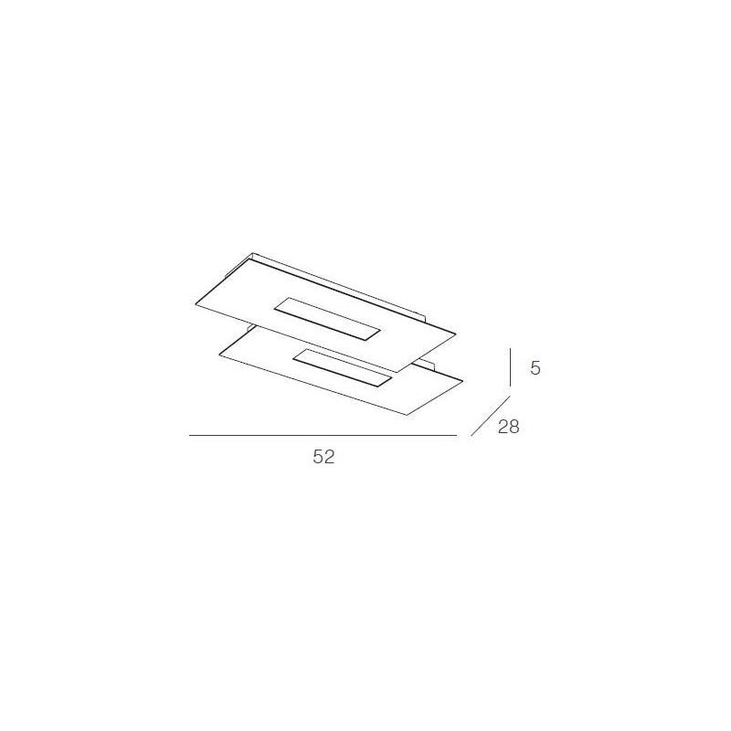 WALLY PLAFONIERA D.52 IN METALLO VERNICIATO 7 COLORI A LED 2X10W LAMPADINE SOSTITUIBILI Top Light Illuminazione - Cristalensi Sh