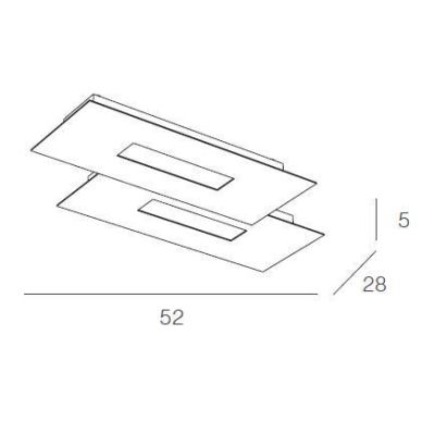 WALLY PLAFONIERA D.52 IN METALLO VERNICIATO 7 COLORI A LED 2X10W LAMPADINE SOSTITUIBILI Top Light Illuminazione - Cristalensi Sh