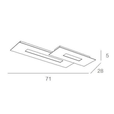 WALLY PLAFONIERA IN METALLO VERNICIATO 7 COLORI A LED 10W-20W SOSTITUIBILI Top Light Illuminazione - Cristalensi Shop Online