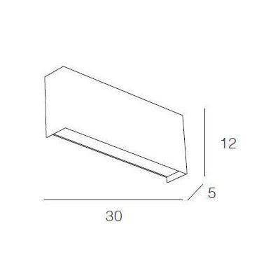 WALLY APPLIQUE 30 CM IN METALLO VERNICIATO 3 COLORI A LED 20W LAMPADINE SOSTITUIBILI Top Light Illuminazione - Cristalensi Shop 