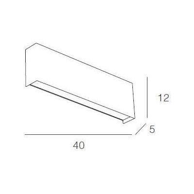 WALLY APPLIQUE 40 CM IN METALLO VERNICIATO 2 COLORI A LED 30W LAMPADINE SOSTITUIBILI Top Light Illuminazione - Cristalensi Shop 