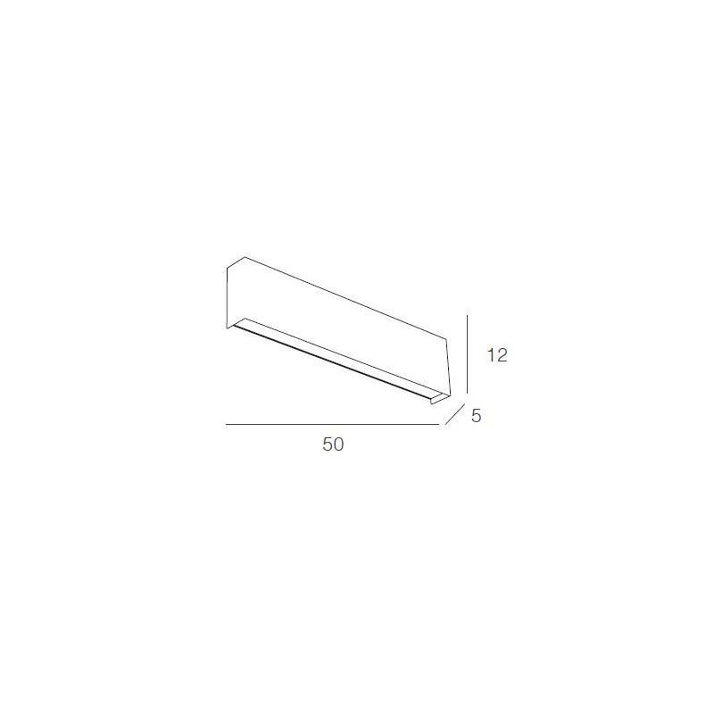 WALLY APPLIQUE 50 CM IN METALLO VERNICIATO 2 COLORI A LED 40W LAMPADINE SOSTITUIBILI Top Light Illuminazione - Cristalensi Shop 