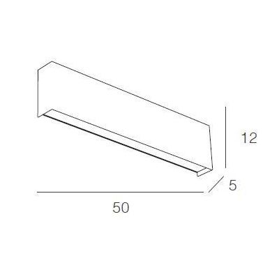 WALLY APPLIQUE 50 CM IN METALLO VERNICIATO 2 COLORI A LED 40W LAMPADINE SOSTITUIBILI Top Light Illuminazione - Cristalensi Shop 