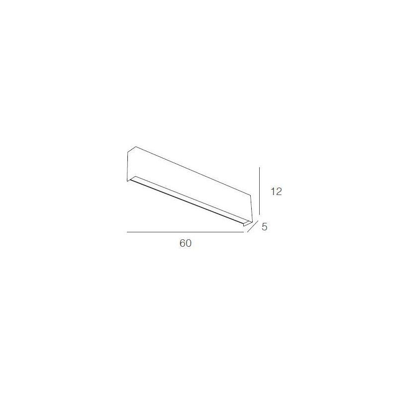 WALLY APPLIQUE 60 CM IN METALLO VERNICIATO 2 COLORI A LED 60W LAMPADINE SOSTITUIBILI Top Light Illuminazione - Cristalensi Shop 
